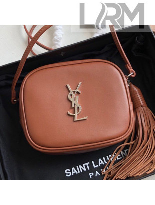 Saint Laurent Blogger Calfskin Mini Camera Shoulder Bag 425317 Brown 2019