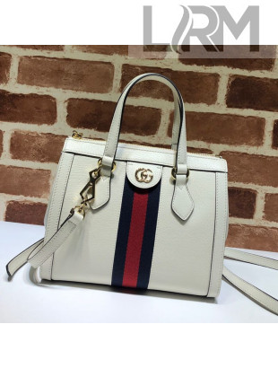 Gucci Ophidia Leather Small Tote Bag 547551 White 2019