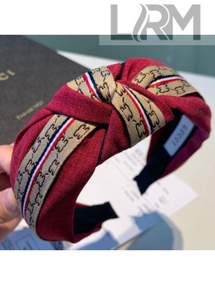 Gucci GG Web Fabric Headband Red 2019
