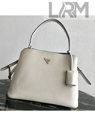 Prada Matinee Shoulder Bag 1BA249 White 2019