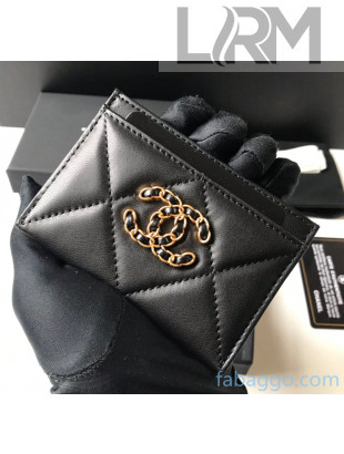 Chanel Quilted Lambskin Card Holder AP1167 Black 2021