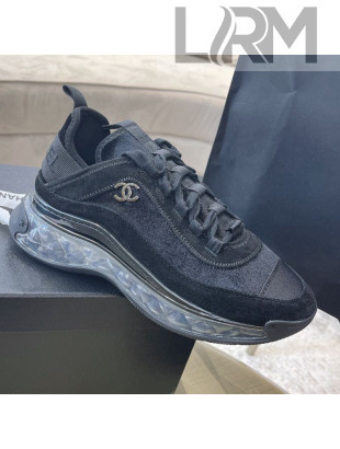 Chanel Suede Sneakers Black 2021 04