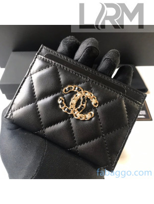 Chanel Quilted Lambskin Card Holder CHCH01 Black 2021