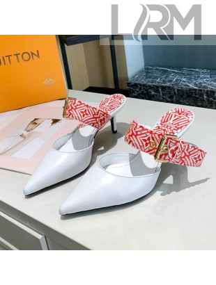 Louis Vuitton LV Crafty Calfskin Sofia Heel Mules 5.5cm Red/White 2021