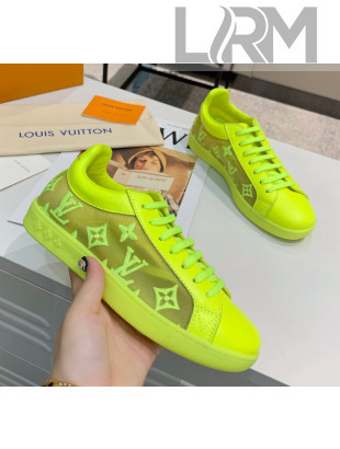 Louis Vuitton LUXEMBOURG Trainers Sneakers in Transparent Textile Green 2020（For Women And Men）