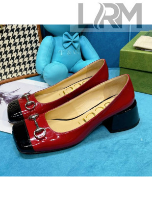 Gucci Patent Leather Pumps 2.5cm with Horsebit Red 2021