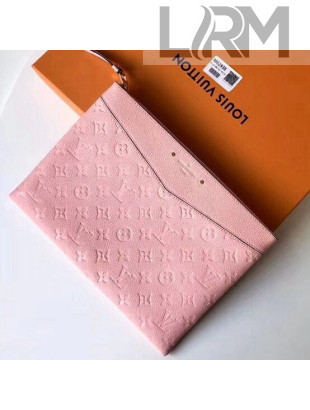 Louis Vuitton Monogram Empreinte Daily Pouch Clutch Bag Pink 2018