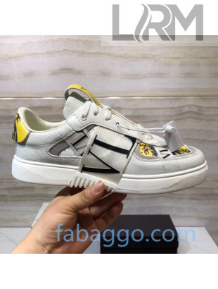Valentino VL7N Sneaker with Banded Calfskin and Print Grey/Yellow 2020 (For Women and Men) 