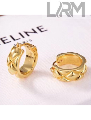 Celine Hoop Stud Earrings Gold 2021
