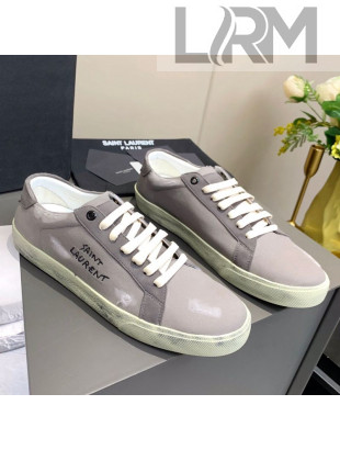 Saint Laurent Canvas Sneakers Grey 2021 06
