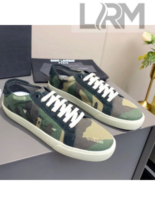 Saint Laurent Camouflage Sneakers Green 2021 07