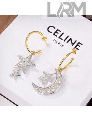 Celine Crystal Star Moon Earrings 2021 07