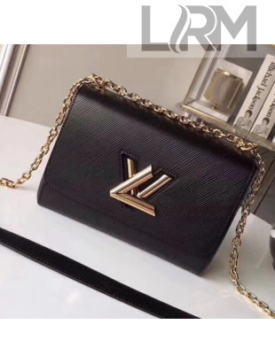 Louis Vuitton Epi Leather Twist MM Bag Black 2018 (Gold Hardware)