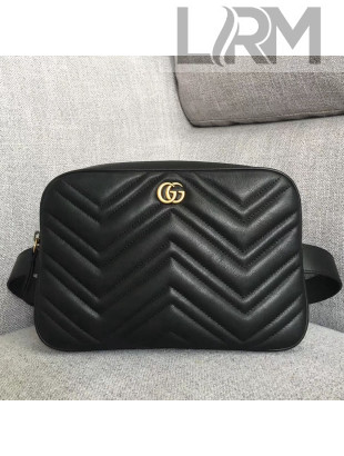 Gucci GG Marmont Matelassé Large Belt Bag 523380 Black 2018