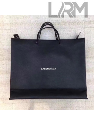 Balenciaga Calfskin North-South Large Shopping Bag Black 2017