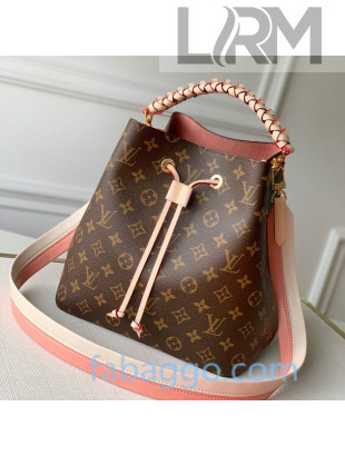 Louis Vuitton Neonoe Bucket Bag with Braided Top Handles m40344 Monogram Canvas  2020