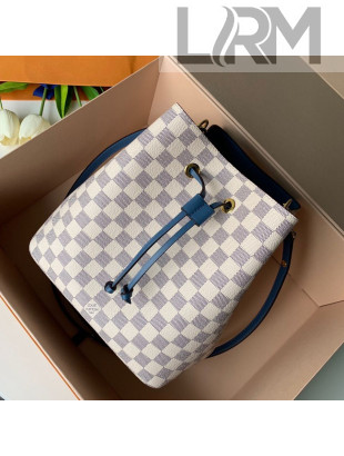 Louis Vuitton Noe Bucket Bag in Damier Azur Canvas N40153 Blue 2019