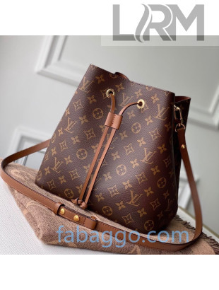 Louis Vuitton Neonoe MM Bucket Bag M44887 Monogram Canvas/Brown 2020