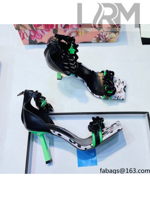 Versace Medusa Chain Nappa Leather Sandals 9.5cm Heel Multicolor 2021