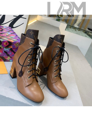 Louis Vuitton Bliss Calfskin Ankle Boots Brown/Monogram Canvas 2021 07