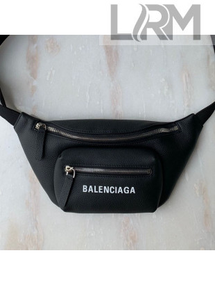 Balenciaga Logo Leather Mini Belt Bag Black 2019
