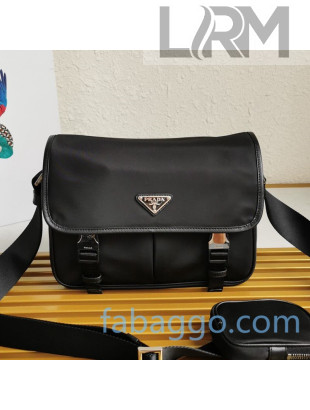 Prada Men's Nylon Cross-Body Messenger Bag 2VD769 Black 2020