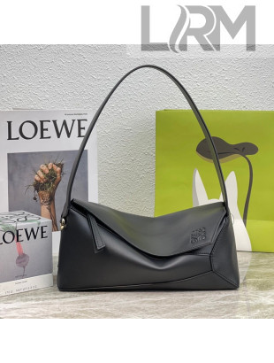 Loewe Puzzle Hobo Bag in Nappa Calfskin Black 2021