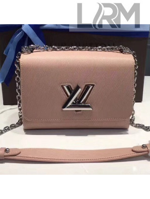 Louis Vuitton Epi Leather Twist MM Bag Pale Pink (Silver Hardware)