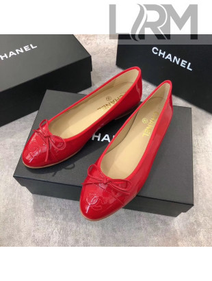 Chanel Patent Leather Ballerinas Red 2019