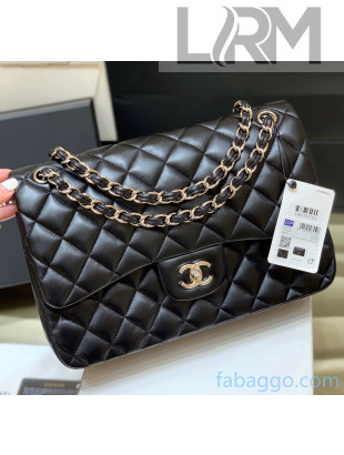Chanel Quilted Lambskin Large Classic Flap Bag A58600 Original Quality Black/Silver 2021