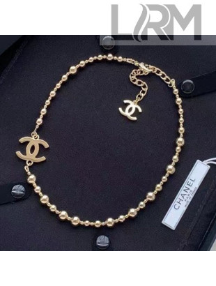 Chanel Chain Necklace Gold 2021 02