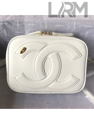 Chanel Oversize CC Logo Lambskin Zipped Belt Bag/Waist Bag White 2019