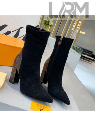 Louis Vuitton Since 1854 Back Suede Ankle Boots Black/Monogram Canvas 2021