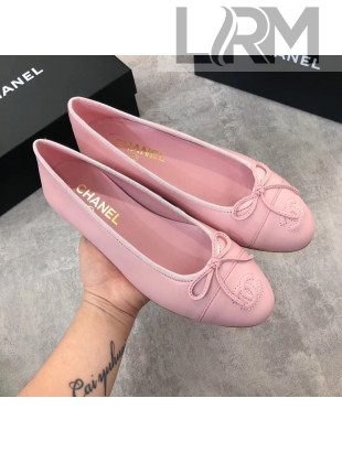 Chanel Lambskin Leather Ballerinas Pink 2019