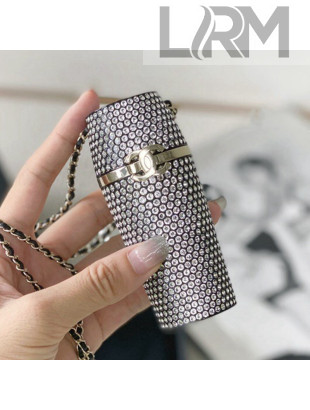 Chanel Crystal Lipstick Clutch with Chain 2021