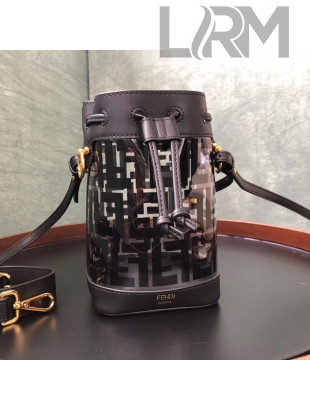 Fendi Mini Transparent Mon Tresor bucket Bag Black 2019