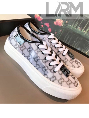 Gucci GG Canvas Lace-up Platform Sneakers White  2019