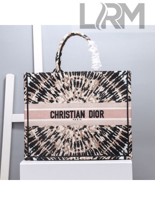 Dior Book Tote Bag in Multicolor Tie & Dior Embroidery 2020