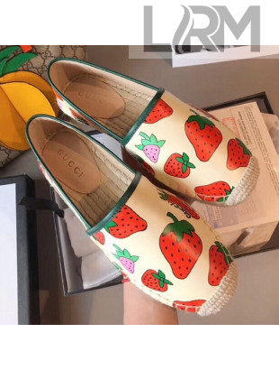 Gucci Lambskin Gucci Strawberry Espadrilles 2019