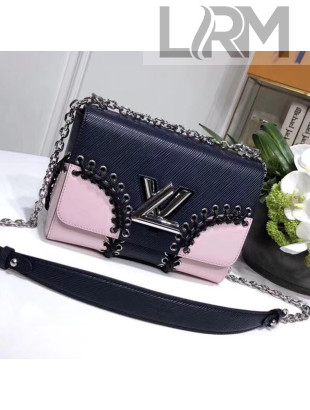 Louis Vuitton Braided Corners Epi Leather Twist MM Bag M54079 Blue/Pink 2018