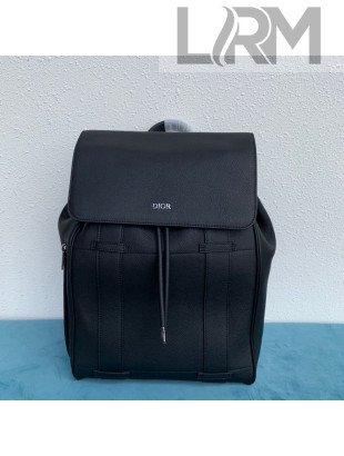 Dior Men's Backpack in Black Grained Calfskin 2020