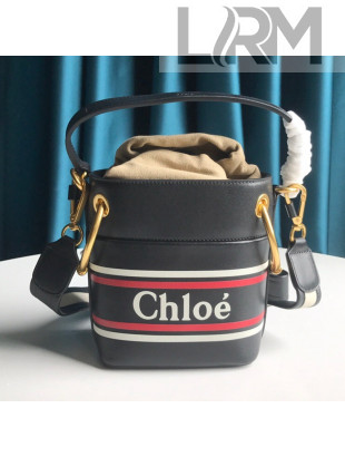 Chloe Roy Smooth Calfskin Bucket Bag Black 2021