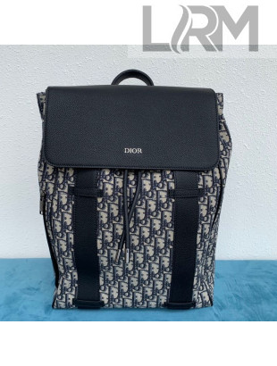 Dior Men's Backpack in Beige and Black Oblique Jacquard Canvas 2020