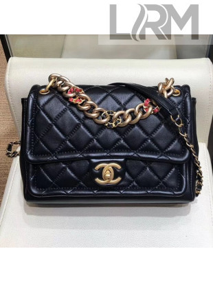 Chanel Quilted Lambskin Medium Flap Bag AS0937 Black 2019