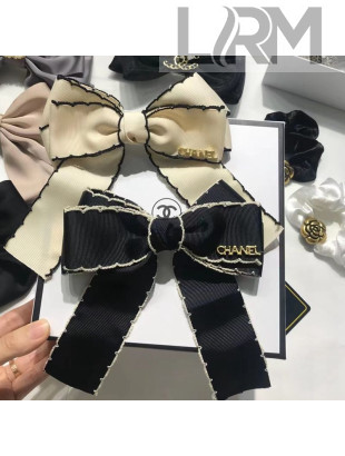 Chanel Bow Headband Hair Accessory Black/Beige 2021 16