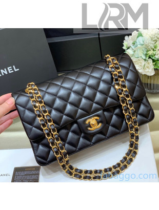 Chanel Quilted Lambskin Medium Classic Flap Bag A01112 Original Quality Black/Gold 2021 