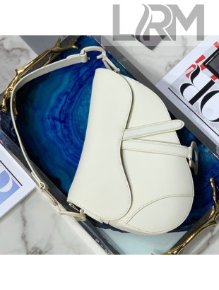Dior Saddle Bag in Latte White Ultramatte Calfskin 2020