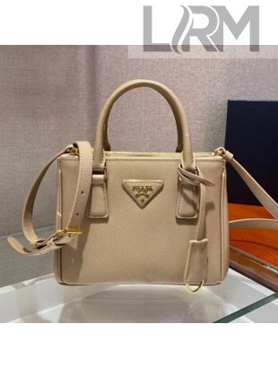 Prada Galleria Saffiano Leather Micro Bag 1BA906 Beige 2020