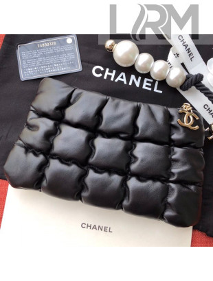 Chanel Quilted Lambskin Pearl Small Evening Clutch AS0629 Black 2019