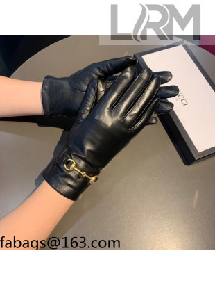 Gucci Lambskin Gloves Black 2021 102906